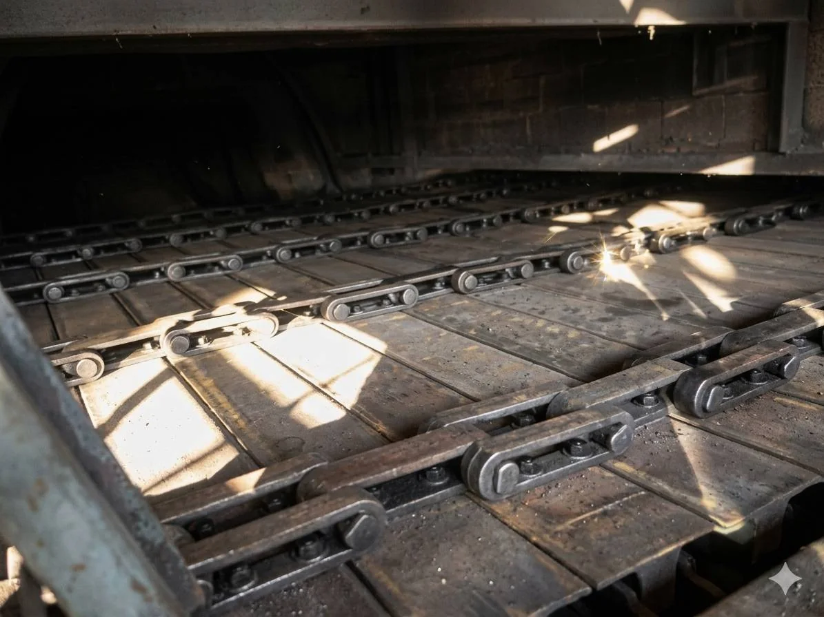 SFR roller chain boxes — bulk delivery of 50-1x10FT roller chain boxes unloaded at client site